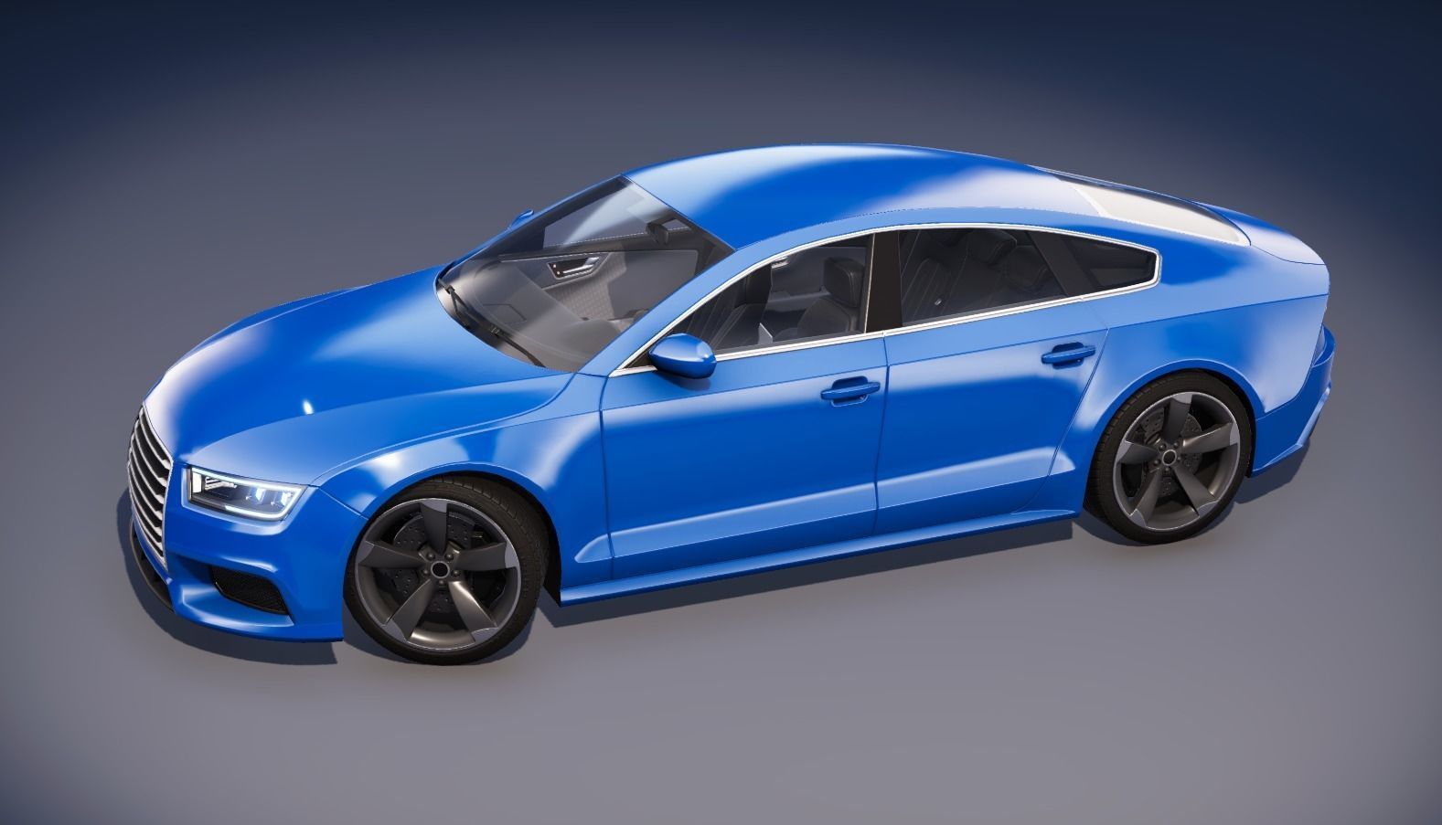 Realistic Car HD 02 Low-poly 3D model_3