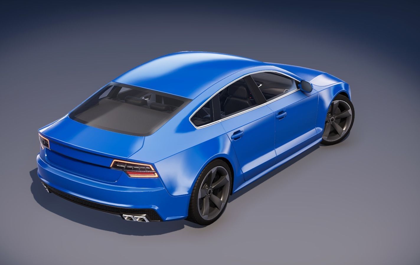 Realistic Car HD 02 Low-poly 3D model_2