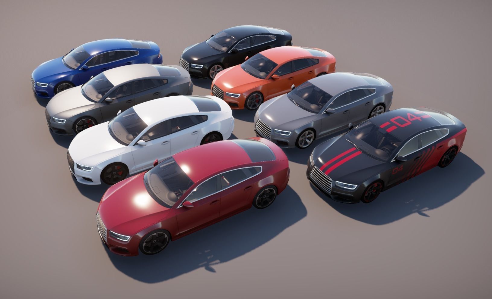 Realistic Car HD 02 Low-poly 3D model_6