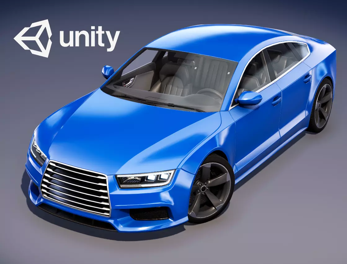 Realistic Car HD 02 Low-poly 3D model_0