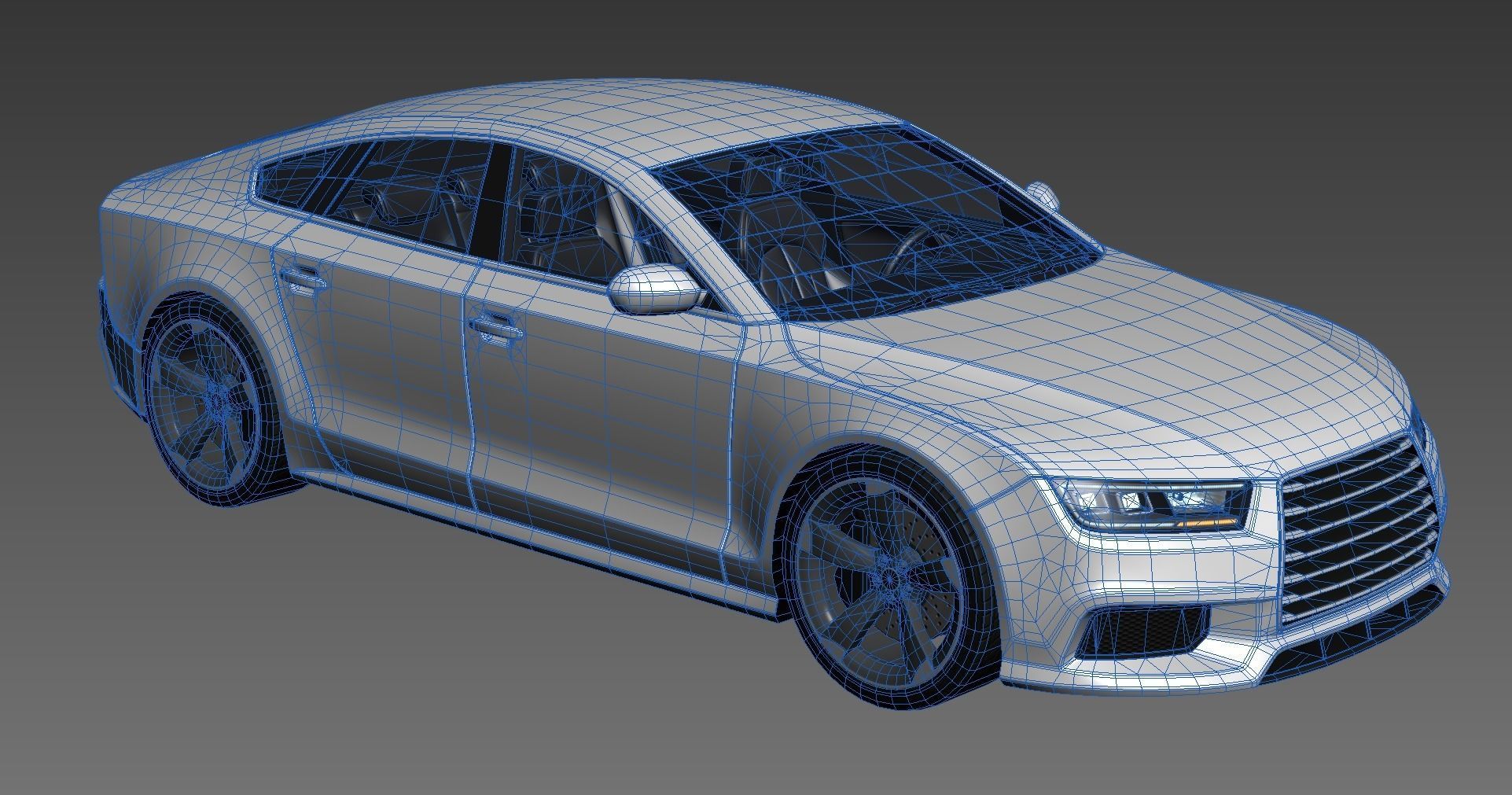 Realistic Car HD 02 Low-poly 3D model_19