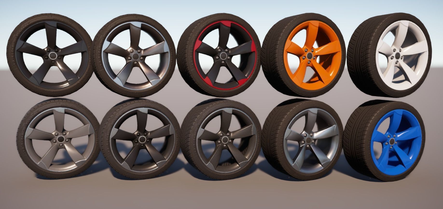 Realistic Car HD 02 Low-poly 3D model_15