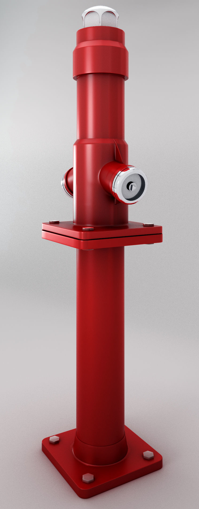 Highpoly  Fire Faucet 3D model_2