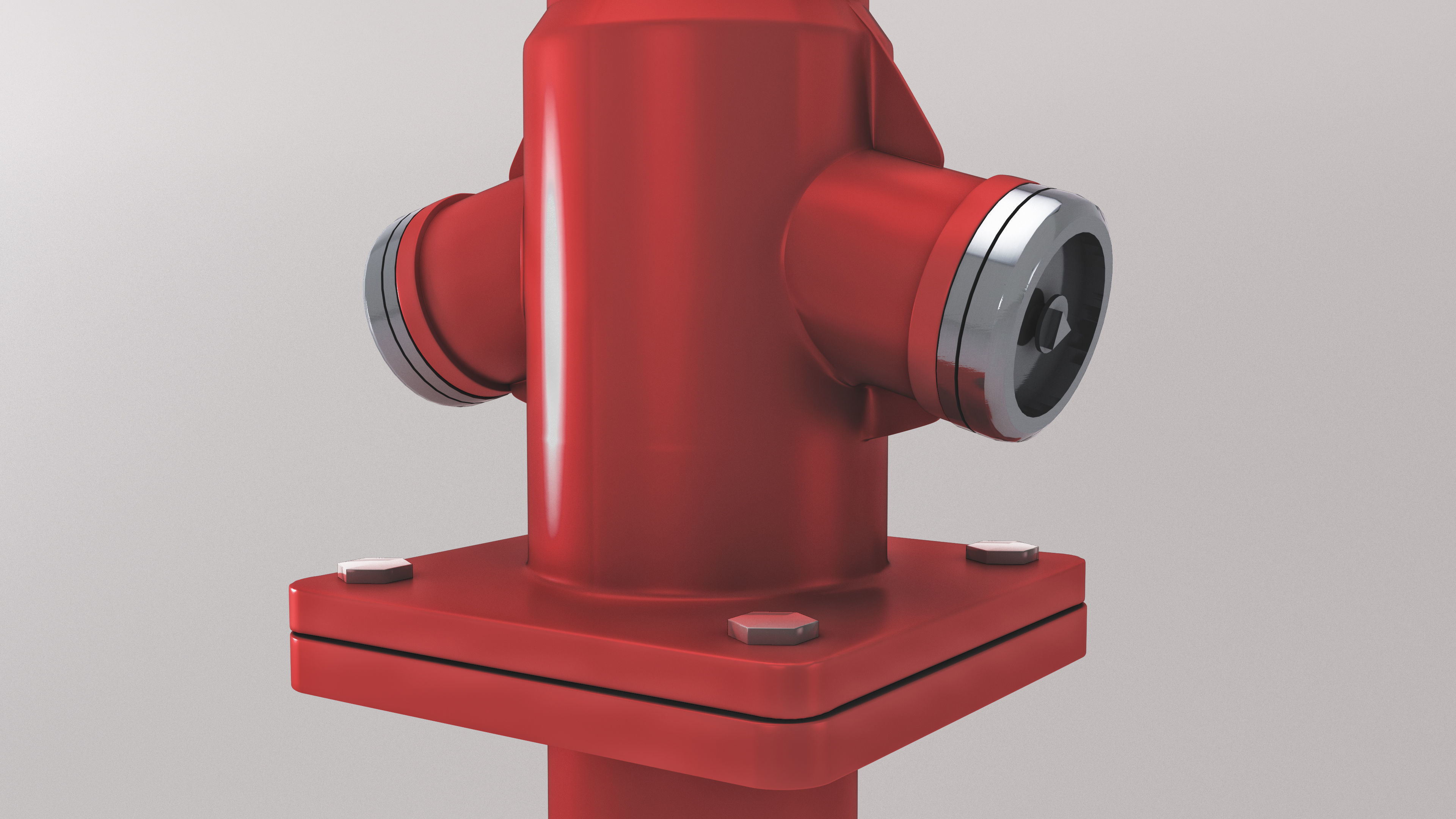 Highpoly  Fire Faucet 3D model_1