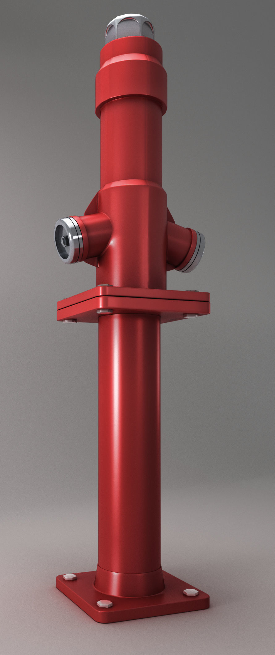 Highpoly  Fire Faucet 3D model_3