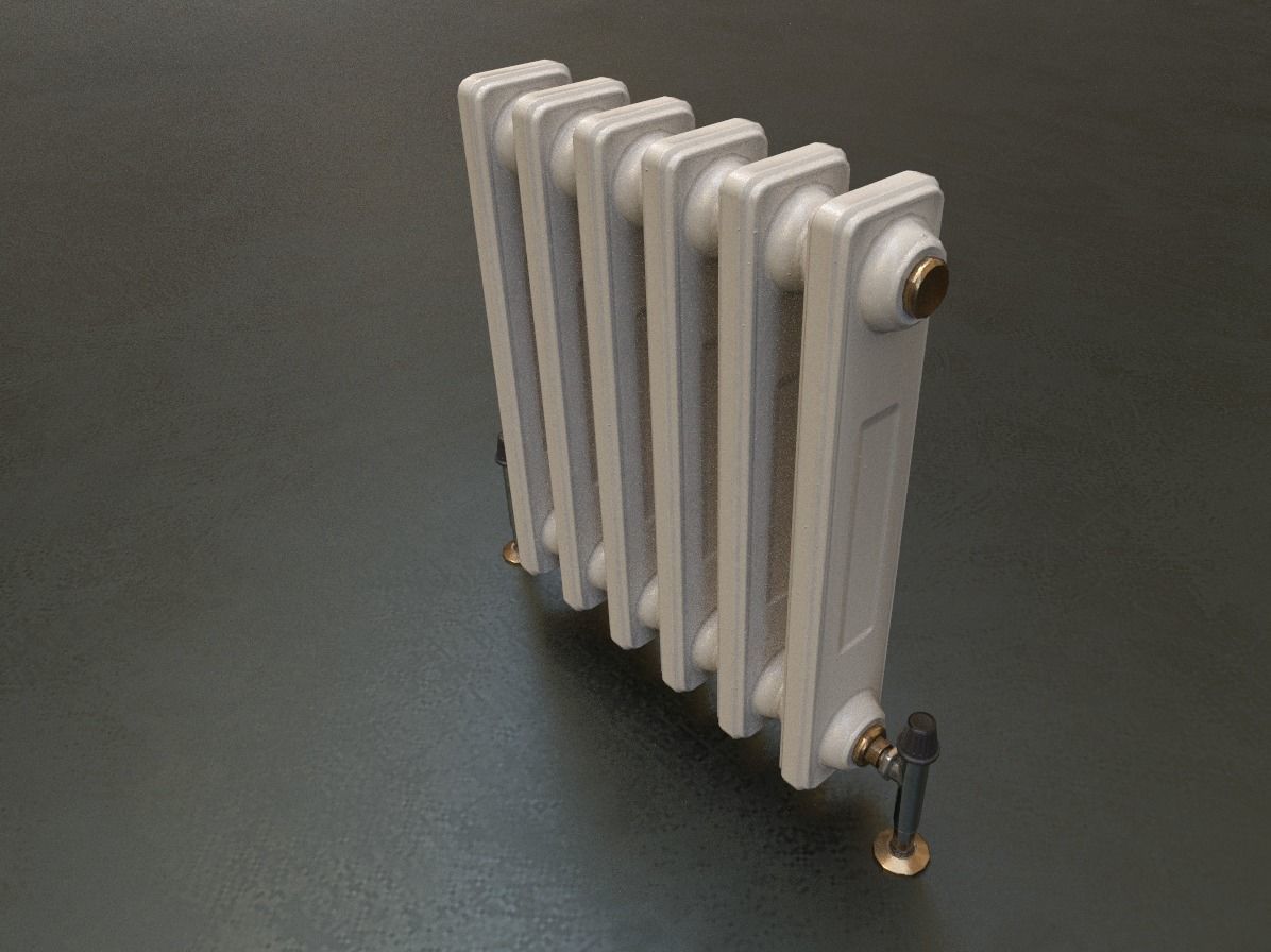 Radiator Low-poly 3D model_1