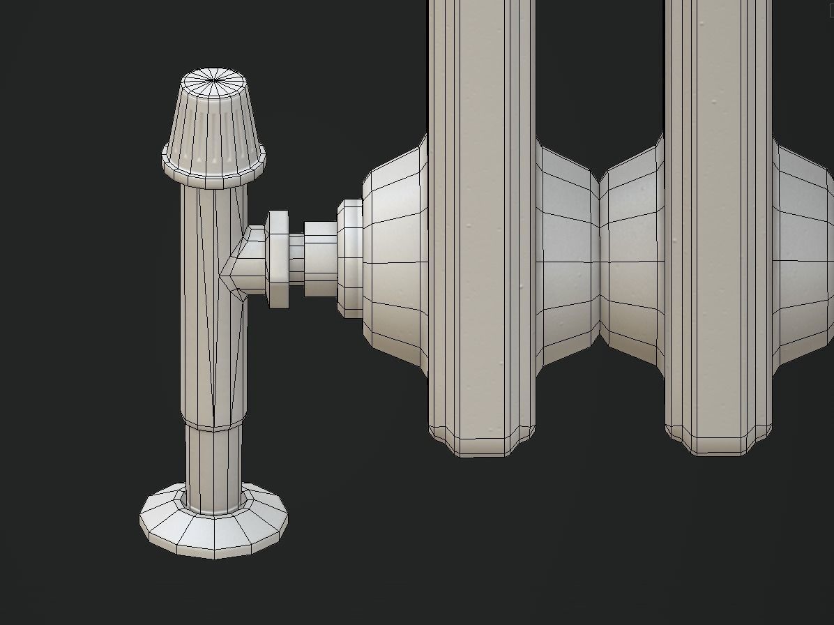 Radiator Low-poly 3D model_9