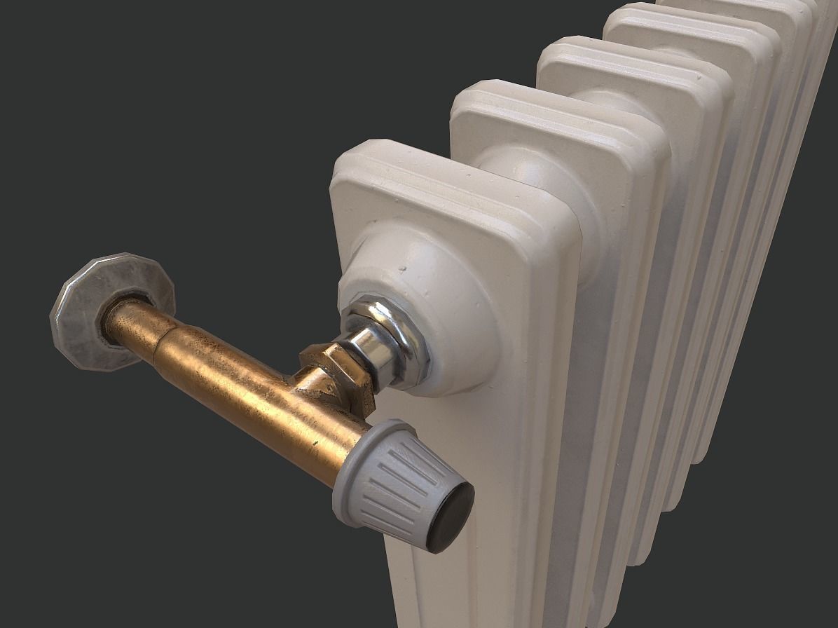 Radiator Low-poly 3D model_5