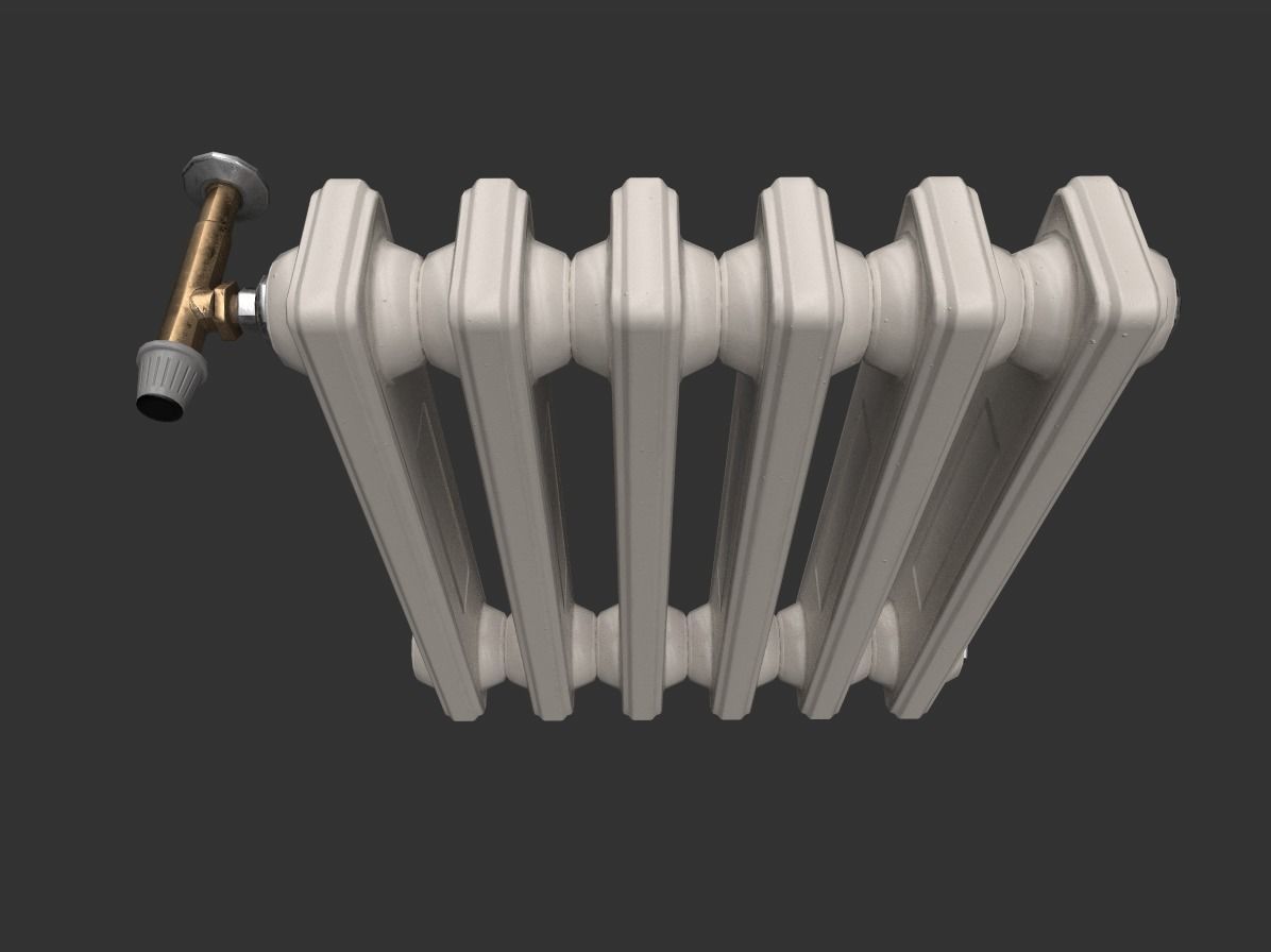 Radiator Low-poly 3D model_3