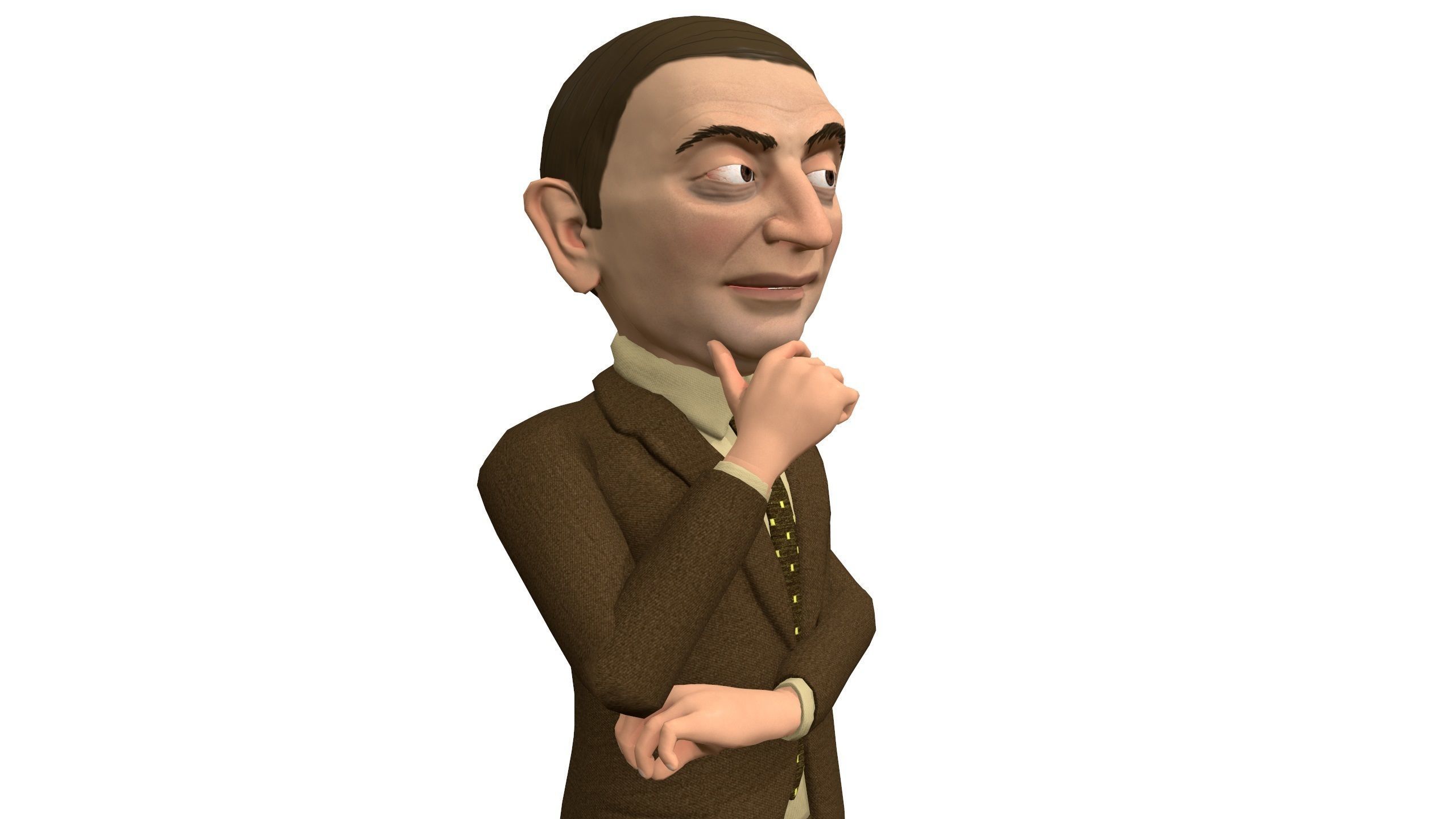 Mister pees man rigged animated game 3d character Low-poly 3D model_39