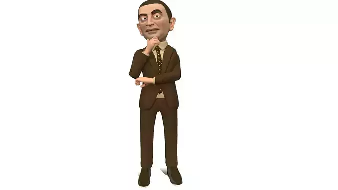 Mister pees man rigged animated game 3d character Low-poly 3D model