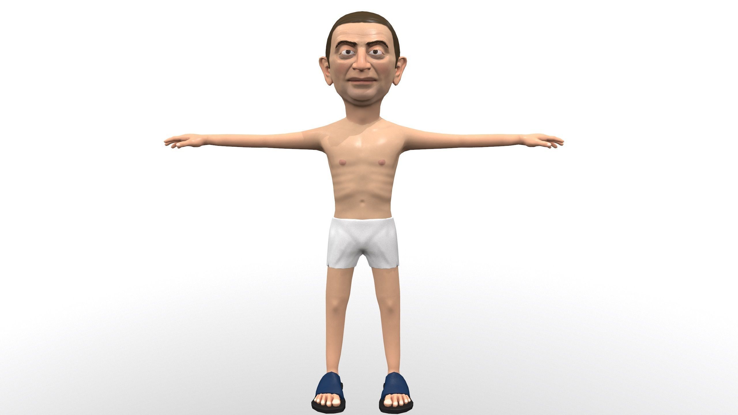 Mister pees man rigged animated game 3d character Low-poly 3D model_22