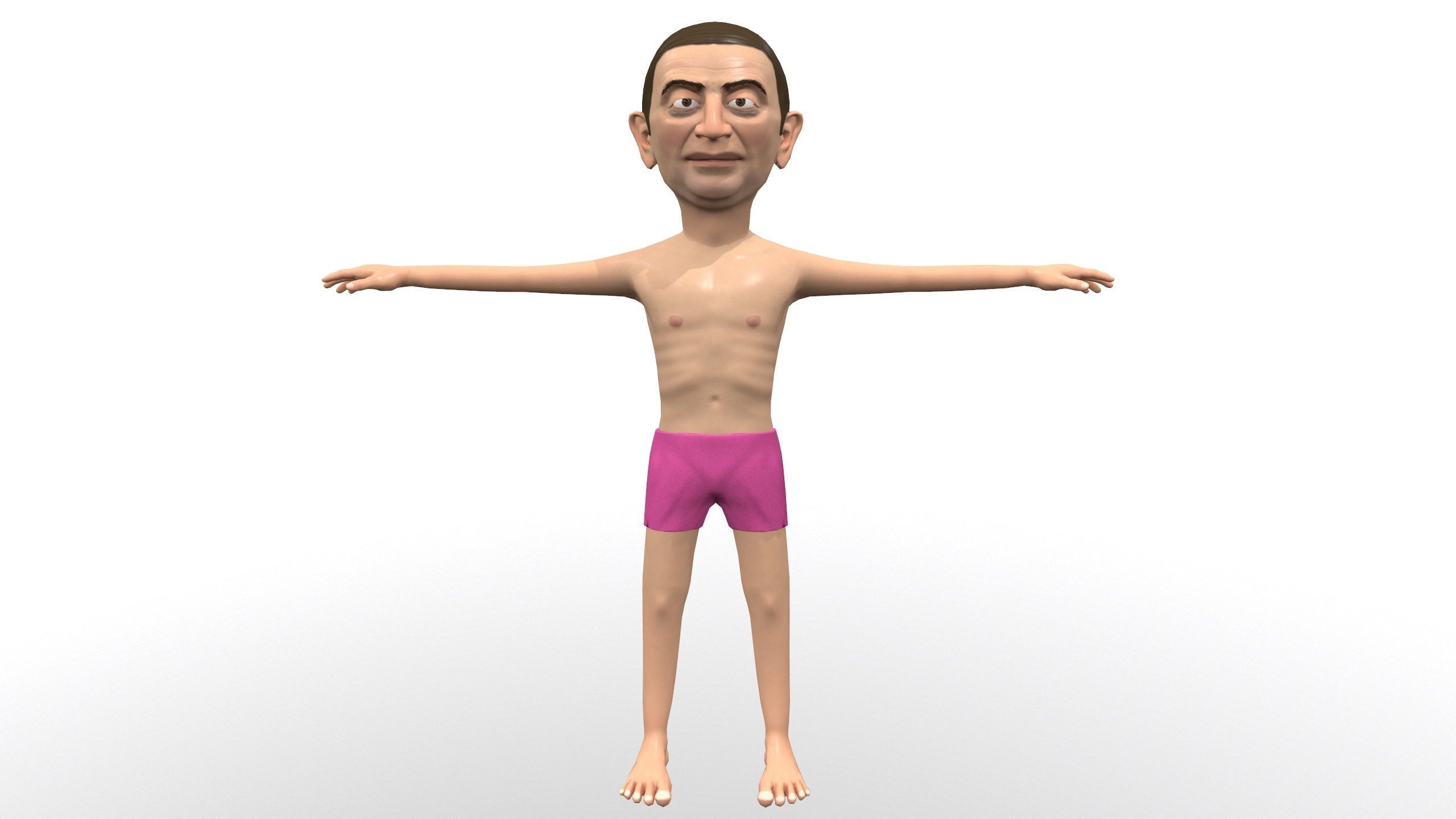 Mister pees man rigged animated game 3d character Low-poly 3D model_11