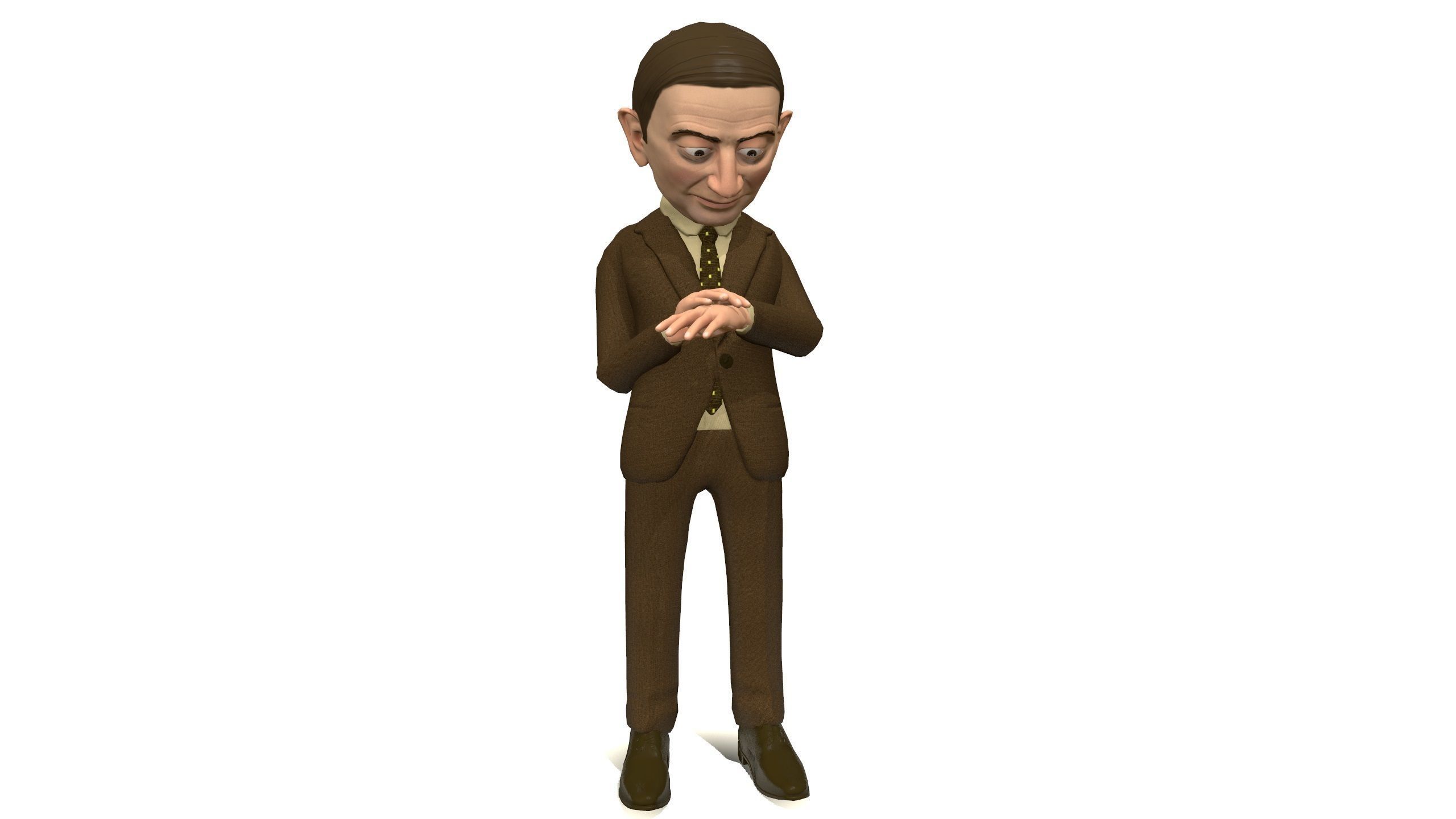 Mister pees man rigged animated game 3d character Low-poly 3D model_41