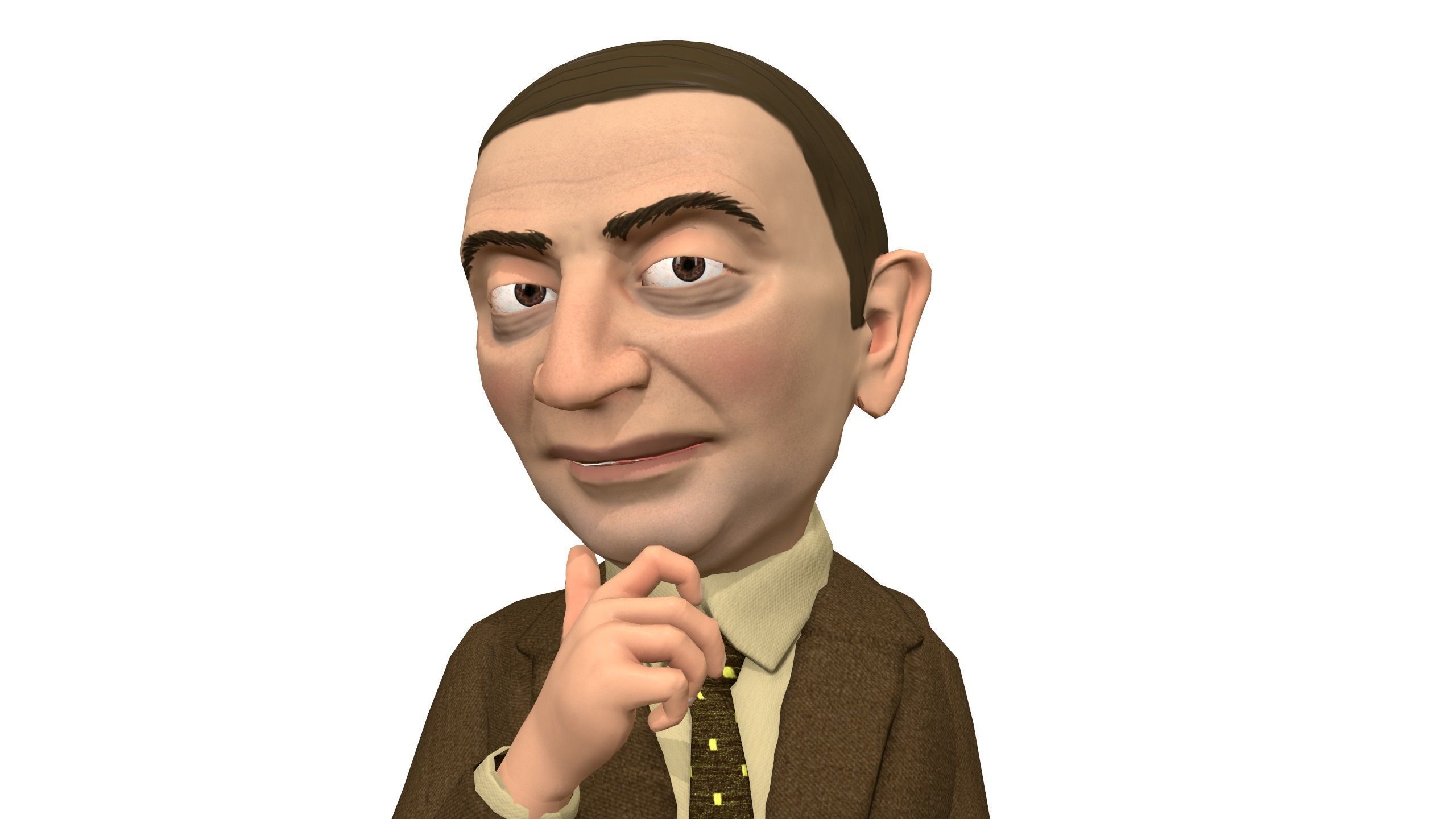 Mister pees man rigged animated game 3d character Low-poly 3D model_29