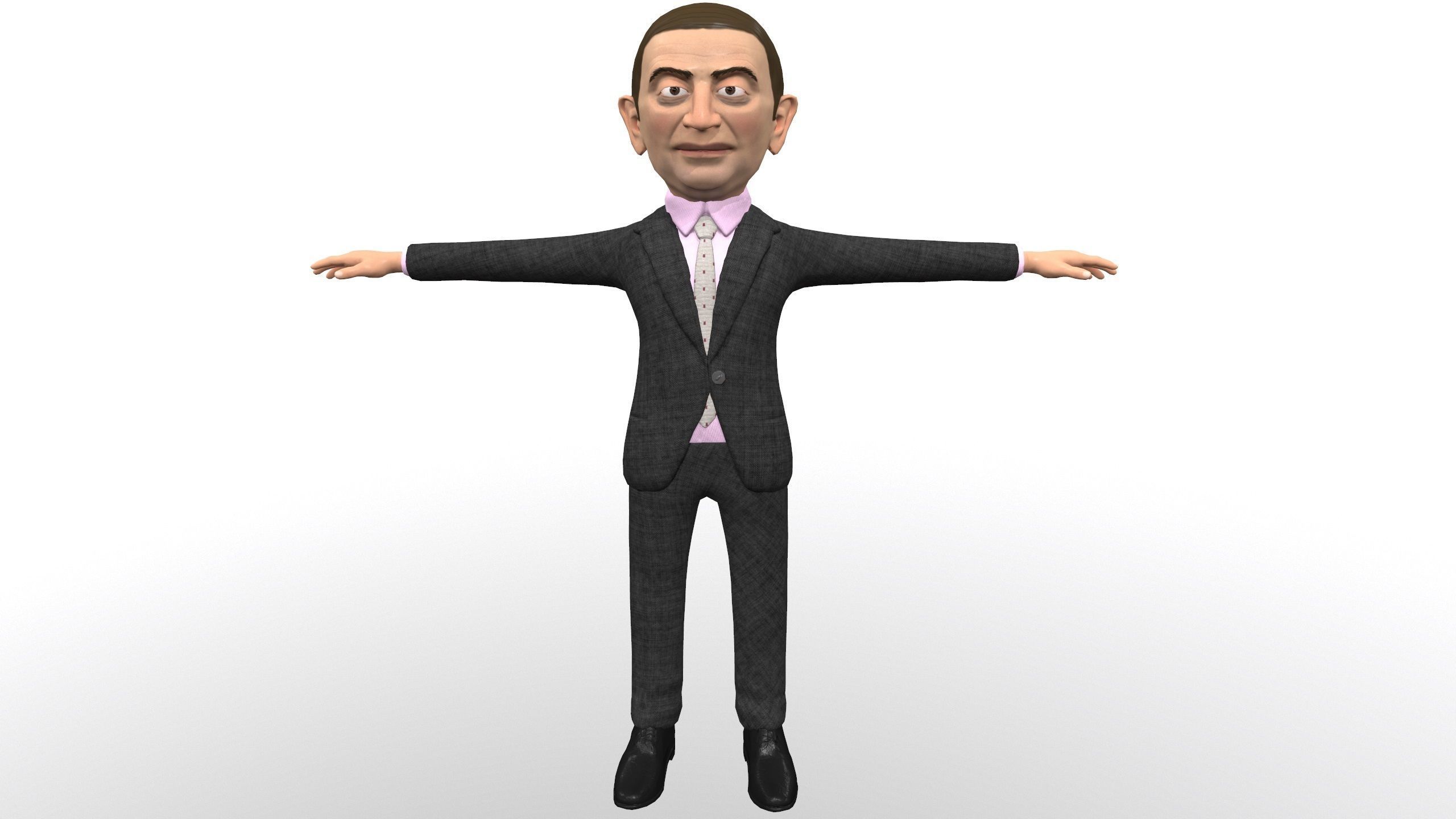 Mister pees man rigged animated game 3d character Low-poly 3D model_23