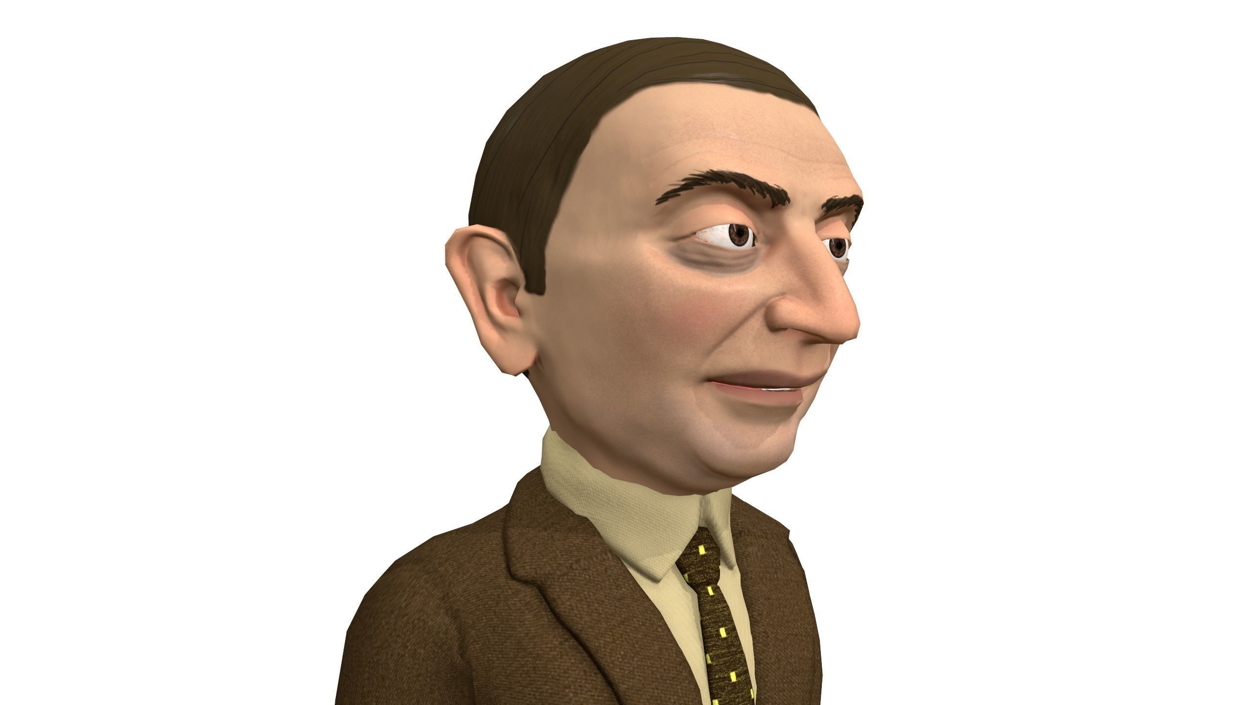 Mister pees man rigged animated game 3d character Low-poly 3D model_30