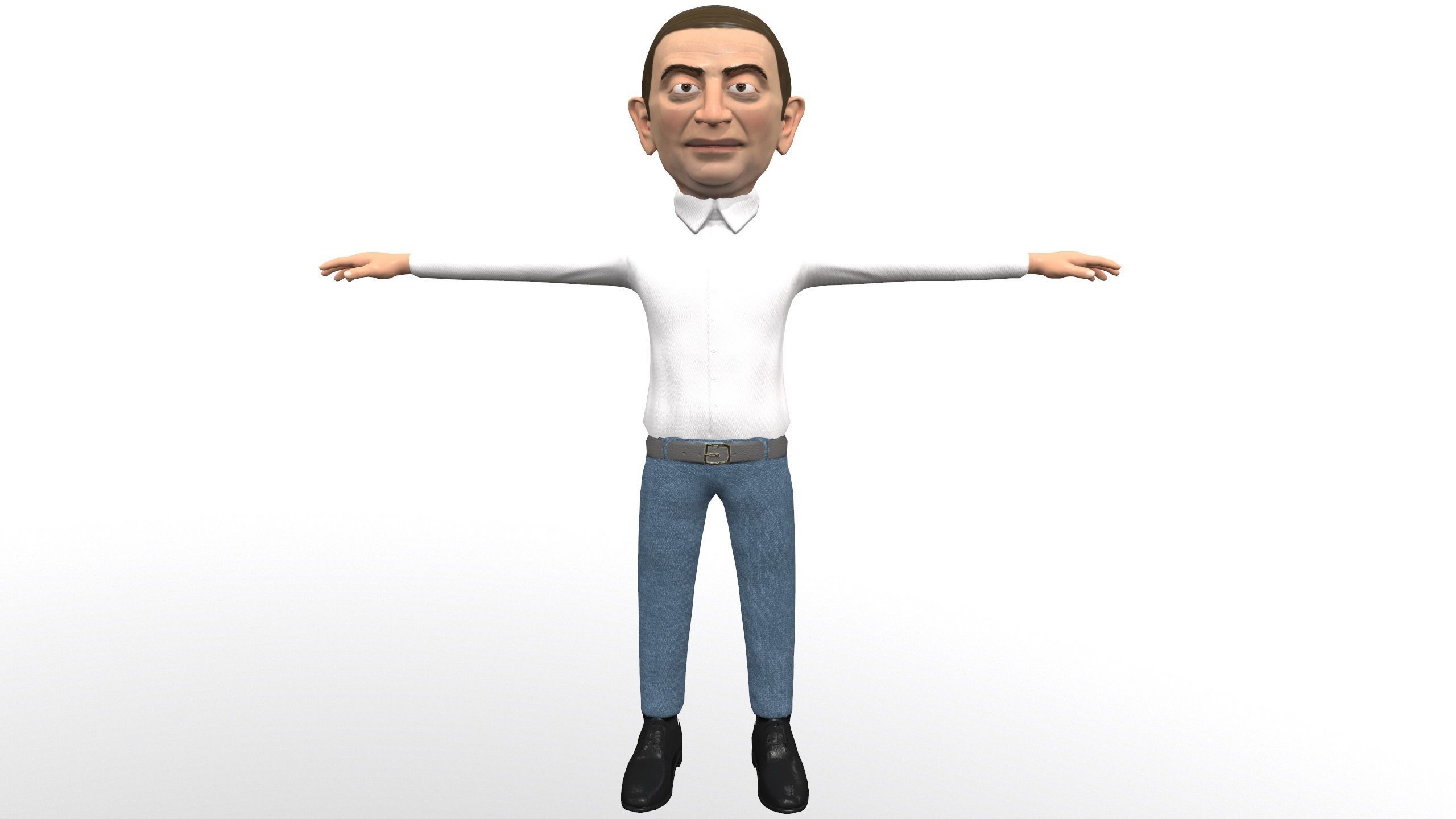 Mister pees man rigged animated game 3d character Low-poly 3D model_26