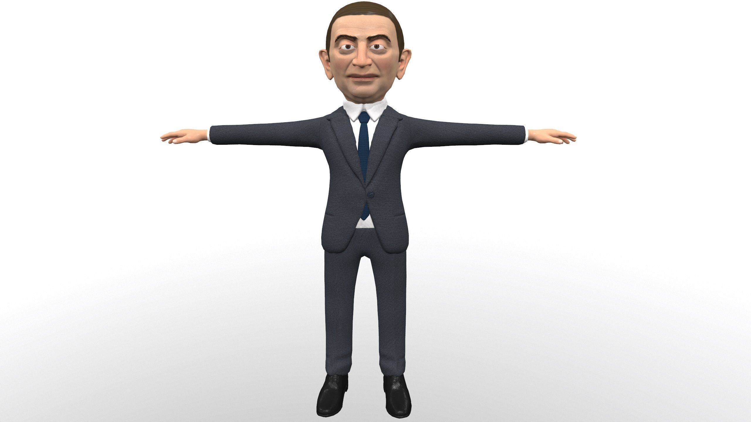 Mister pees man rigged animated game 3d character Low-poly 3D model_19