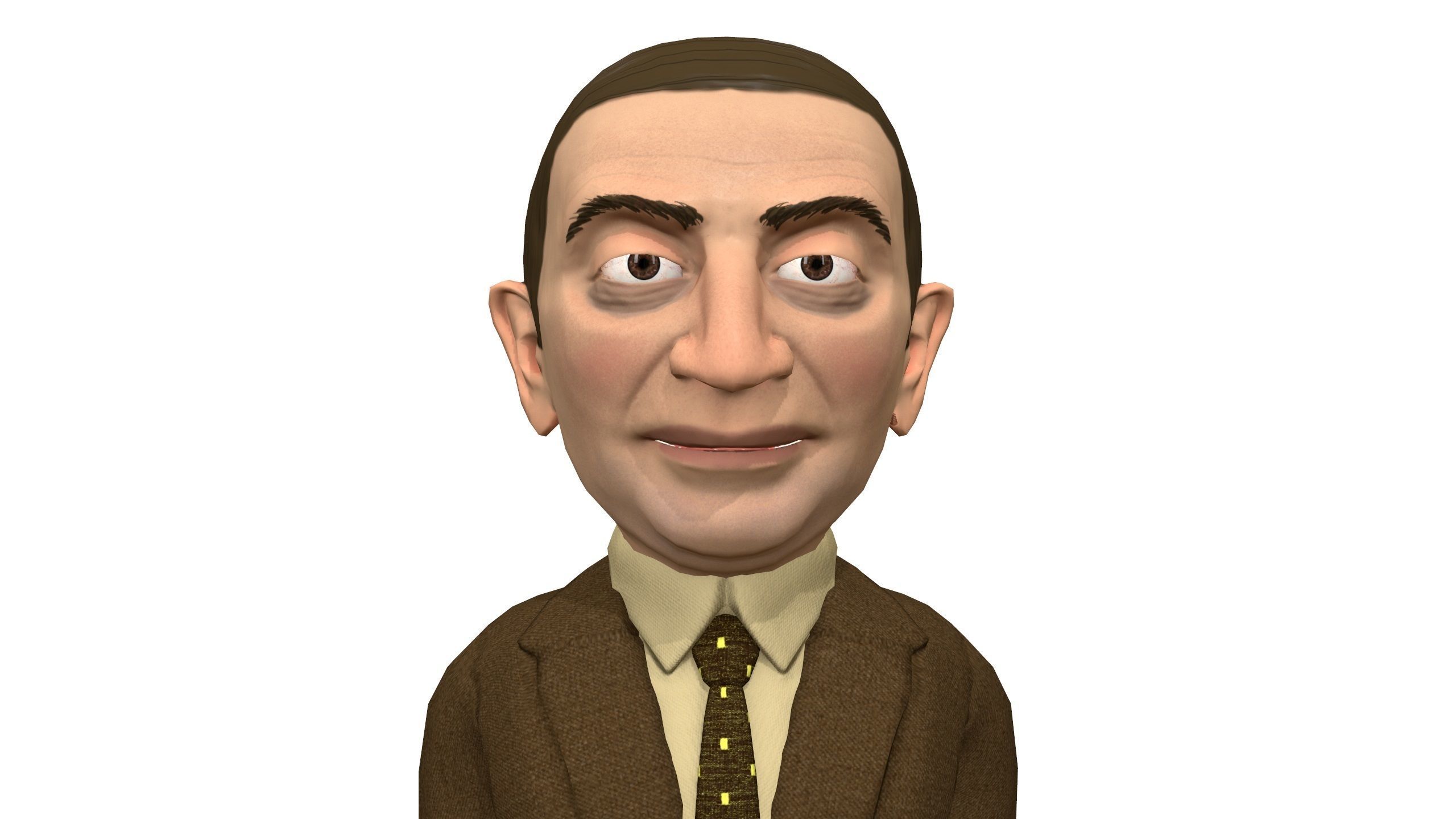 Mister pees man rigged animated game 3d character Low-poly 3D model_3