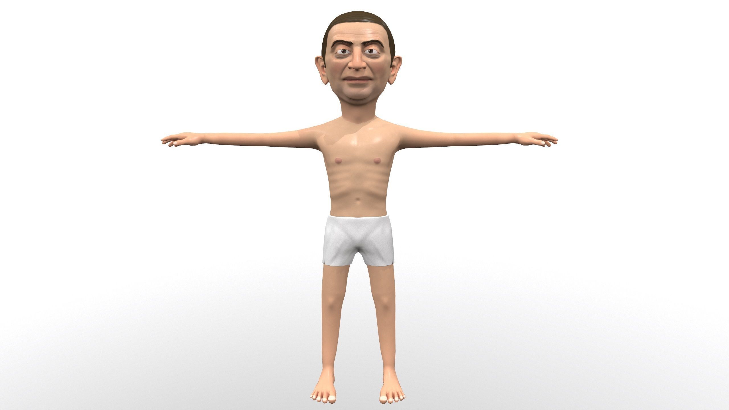 Mister pees man rigged animated game 3d character Low-poly 3D model_17