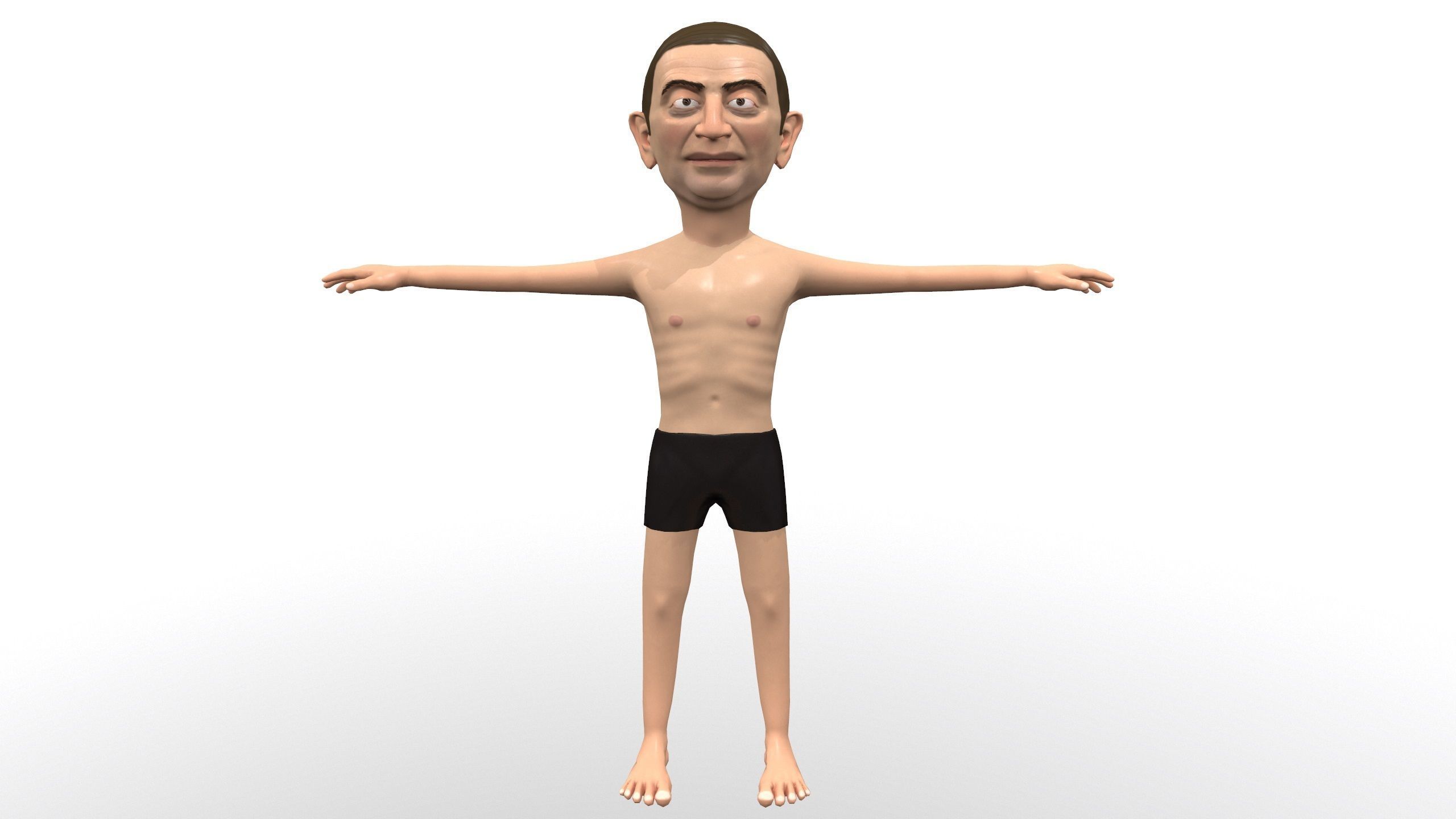Mister pees man rigged animated game 3d character Low-poly 3D model_18