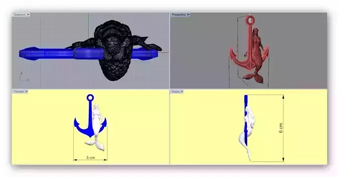 Mermaid anchor accessory