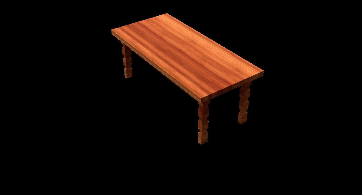 New and old wood table  Low-poly 3D model_7