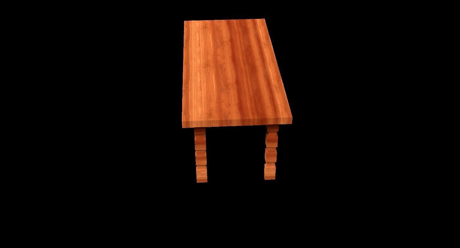 New and old wood table  Low-poly 3D model_10