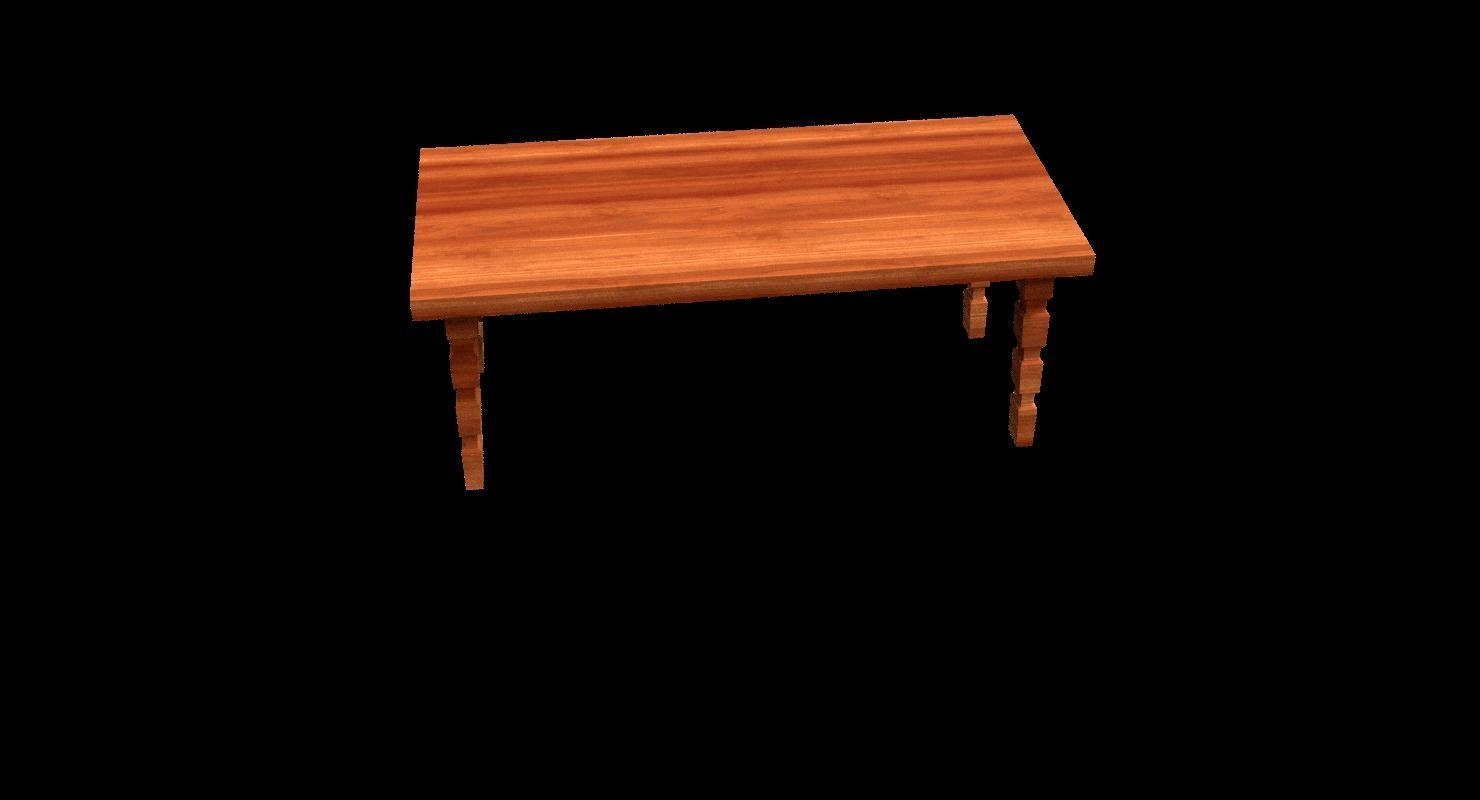 New and old wood table  Low-poly 3D model_3