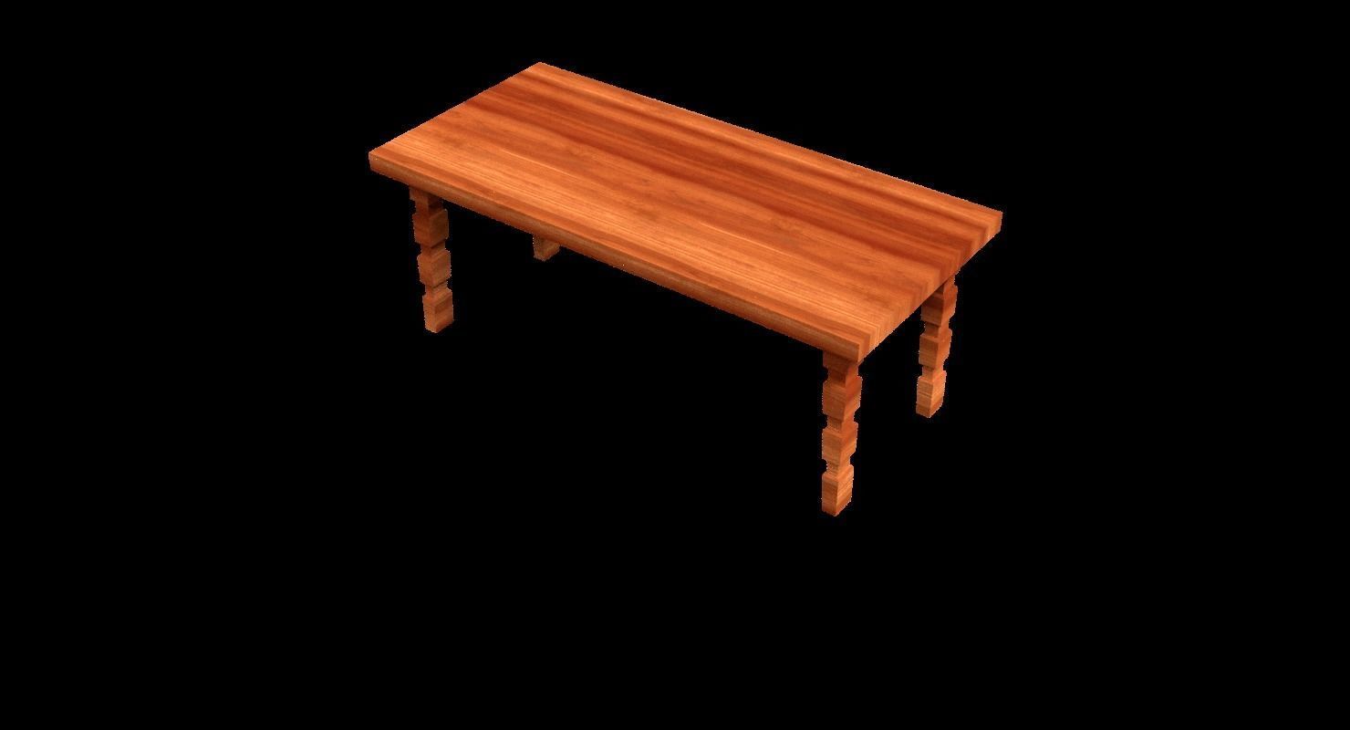New and old wood table  Low-poly 3D model_11