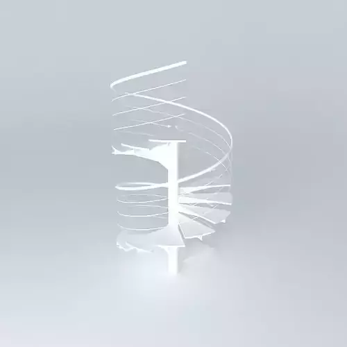 Spiral staircase with handrails