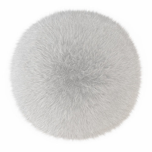 White round carpet fur 2 3D model