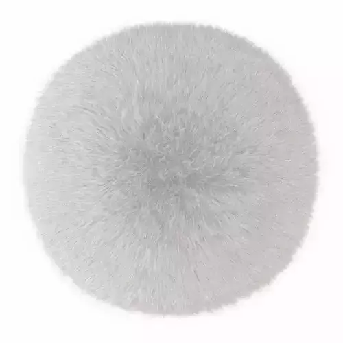 White round carpet fur 2 3D model