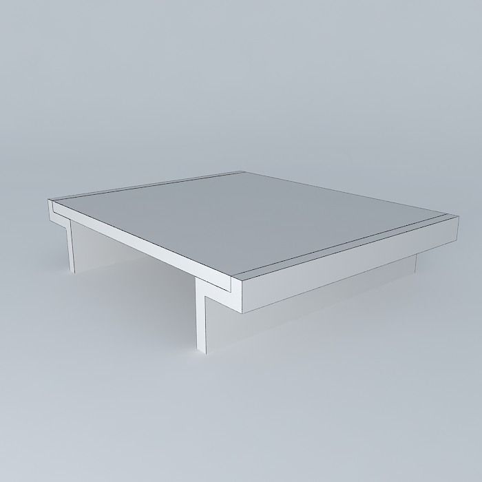 Center table Cercadinho Free 3D model_3