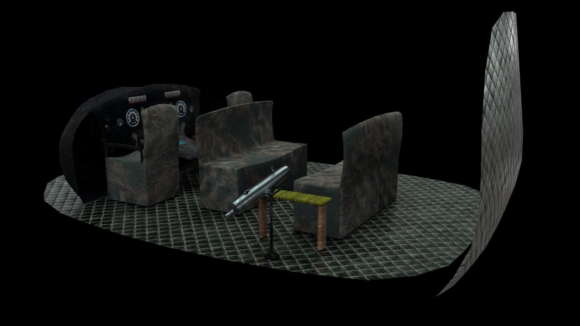 Low poly Game-ready cartoon Helicopter Low-poly 3D model_7