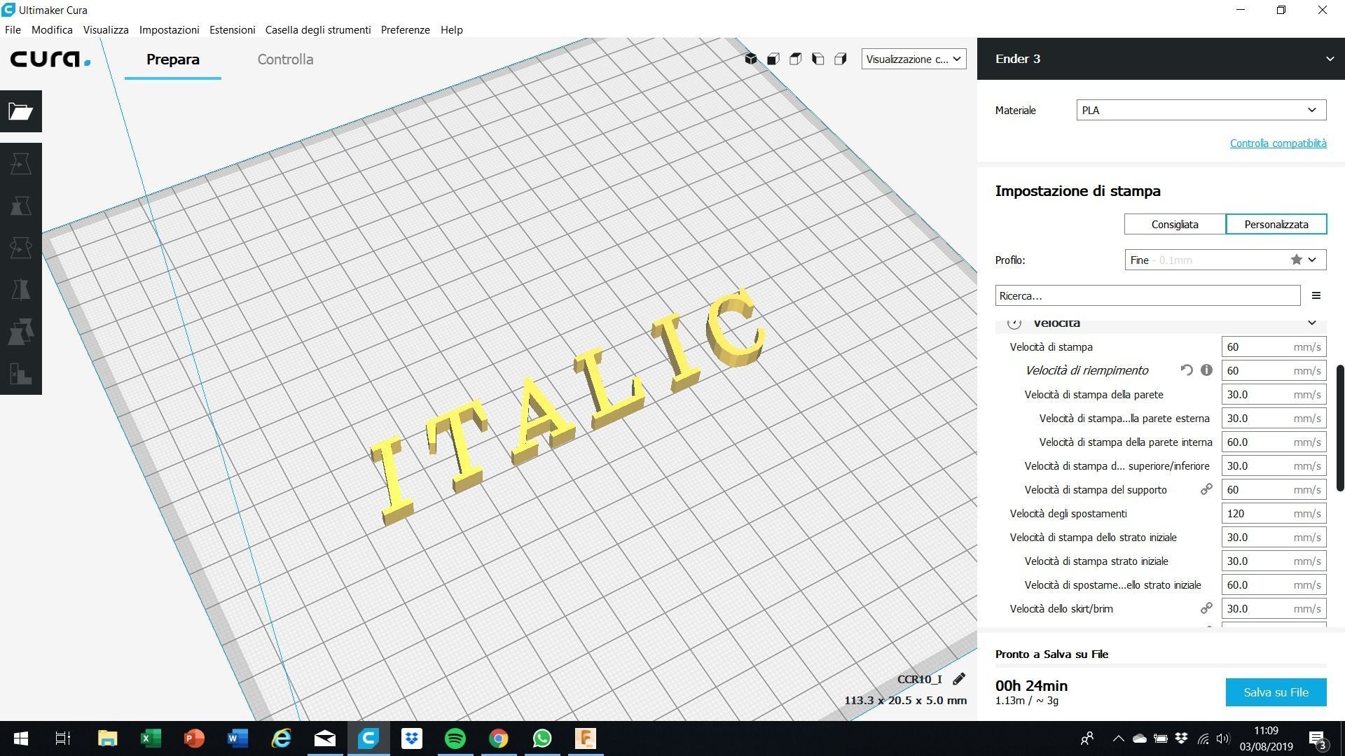 ITALIC font uppercase and lowercase 3D Letters STL FILE 3D print model_8