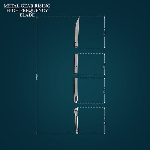 High Frequency Blade from Metal Gear Rising 3D print model