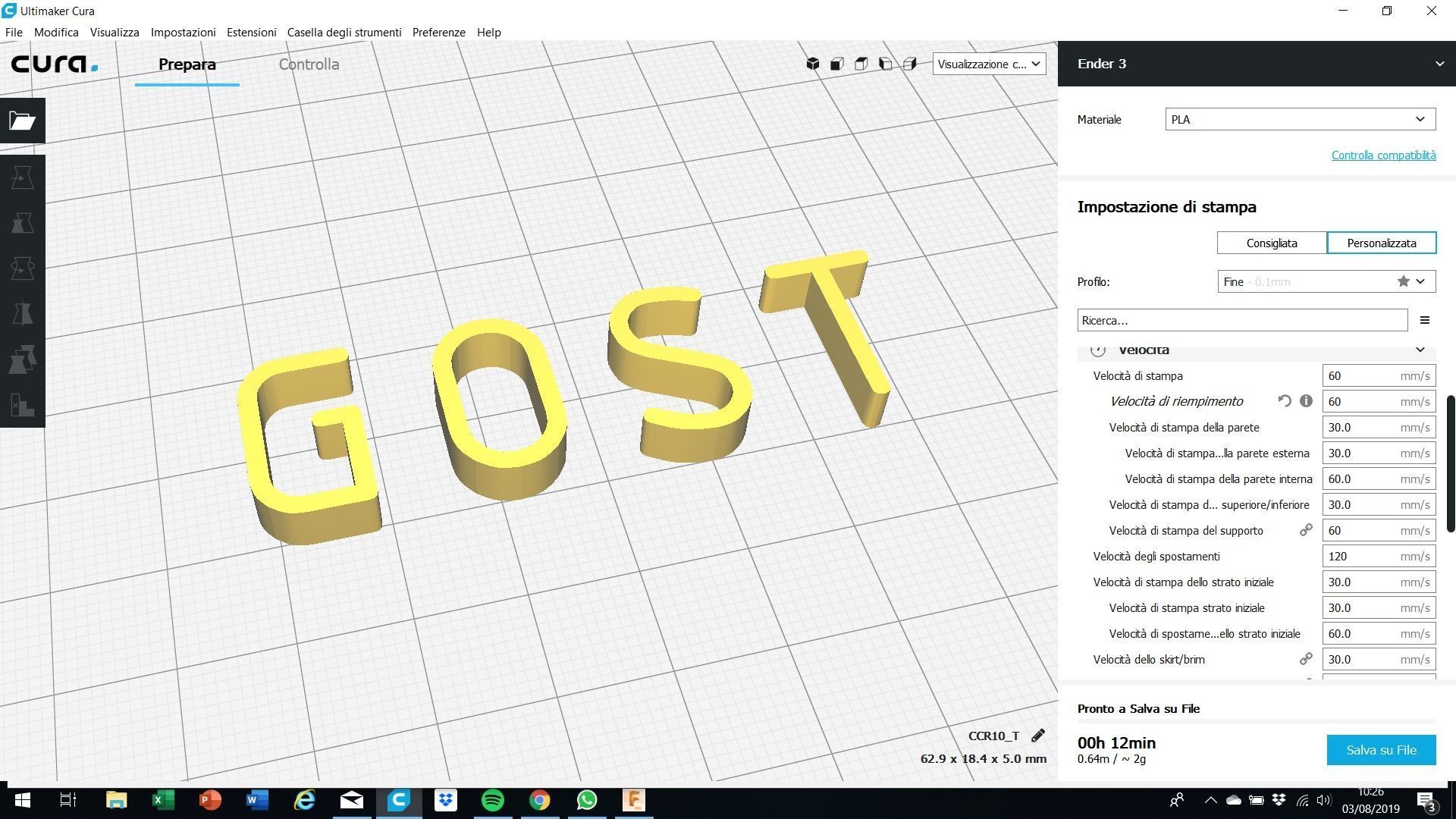 GOST font uppercase and lowercase 3D Letters STL FILE 3D print model_8