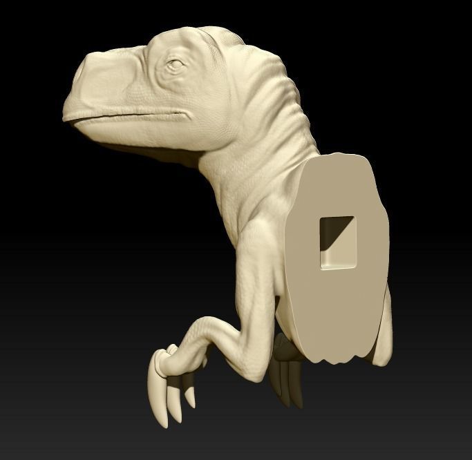 Stylized Raptor 3D print model_2