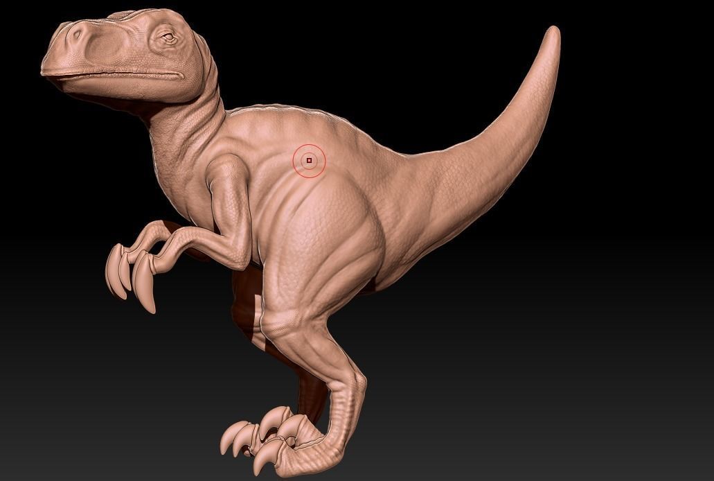 Stylized Raptor 3D print model_1