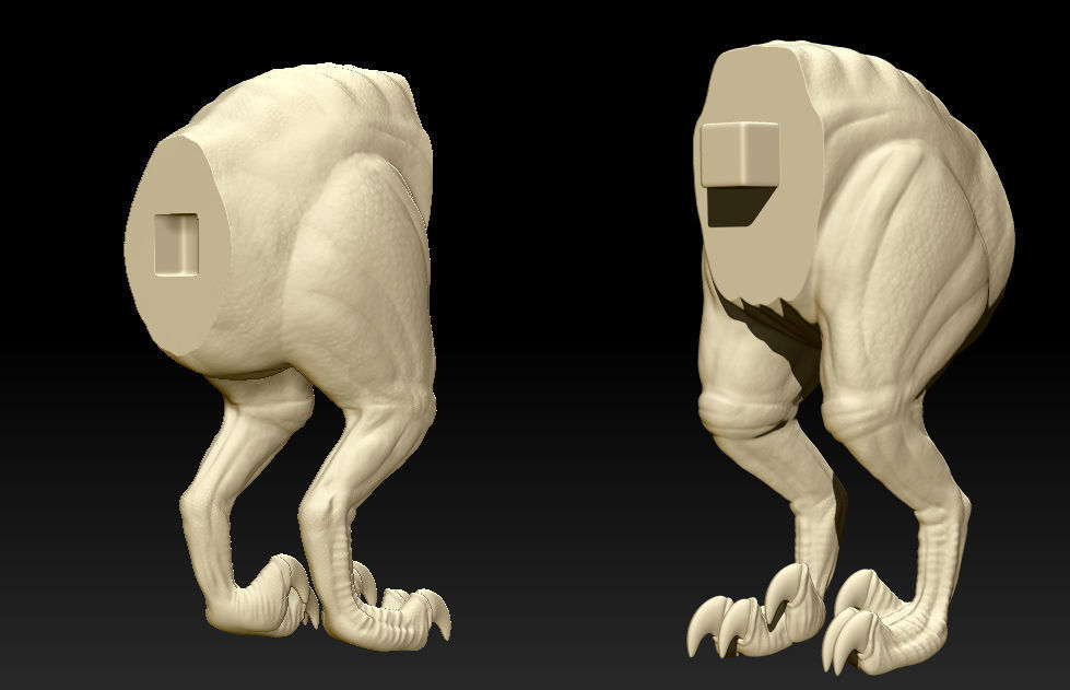 Stylized Raptor 3D print model_3