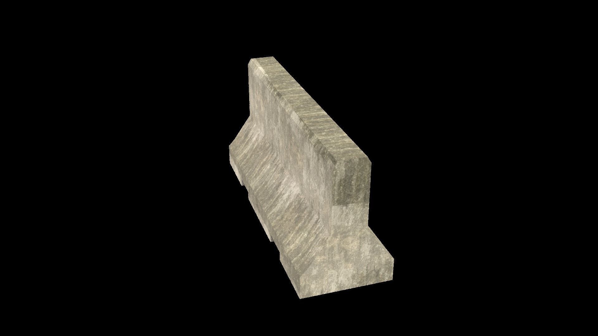 Jersey Barrier Low-poly 3D model_17