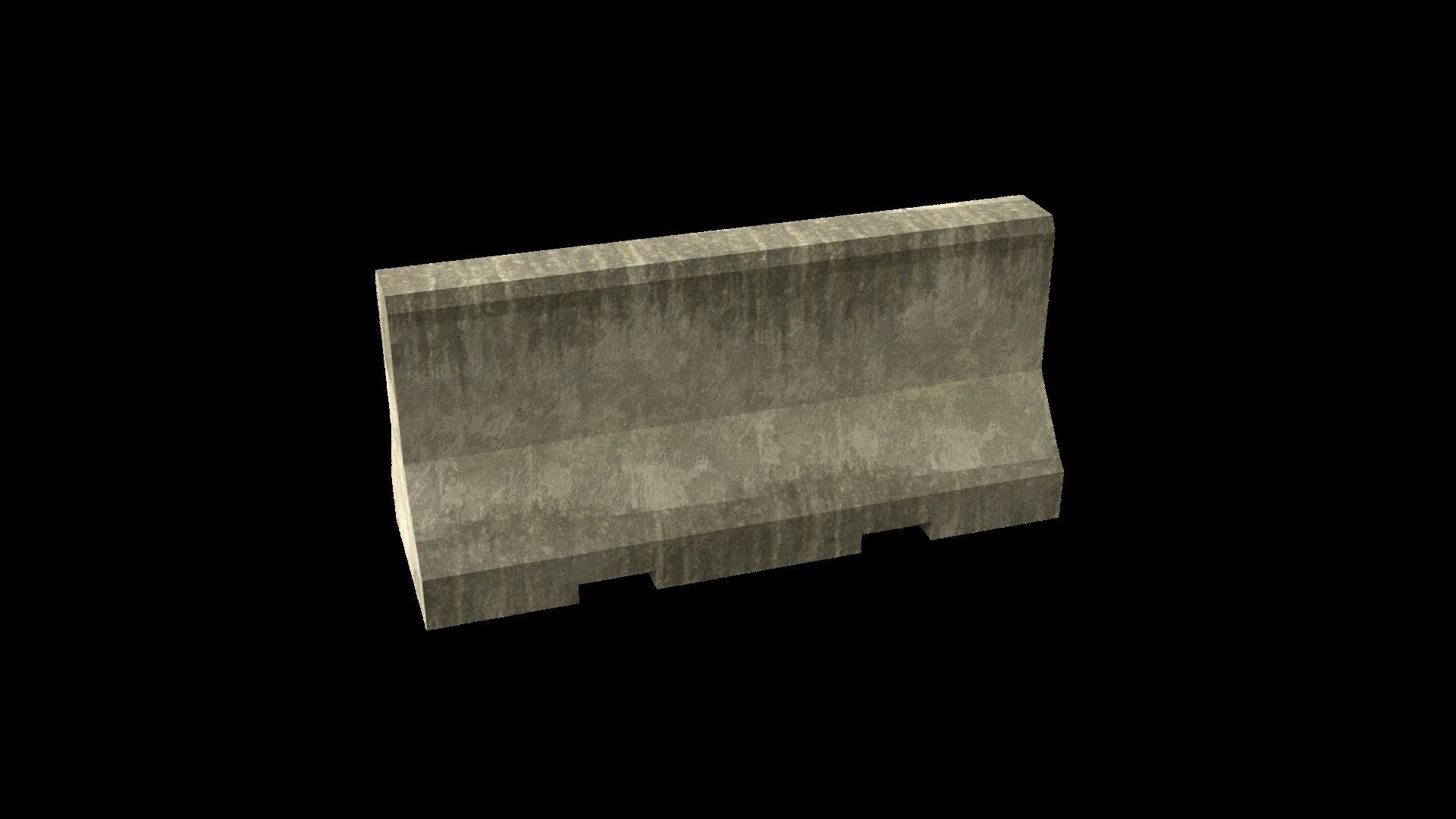 Jersey Barrier Low-poly 3D model_12