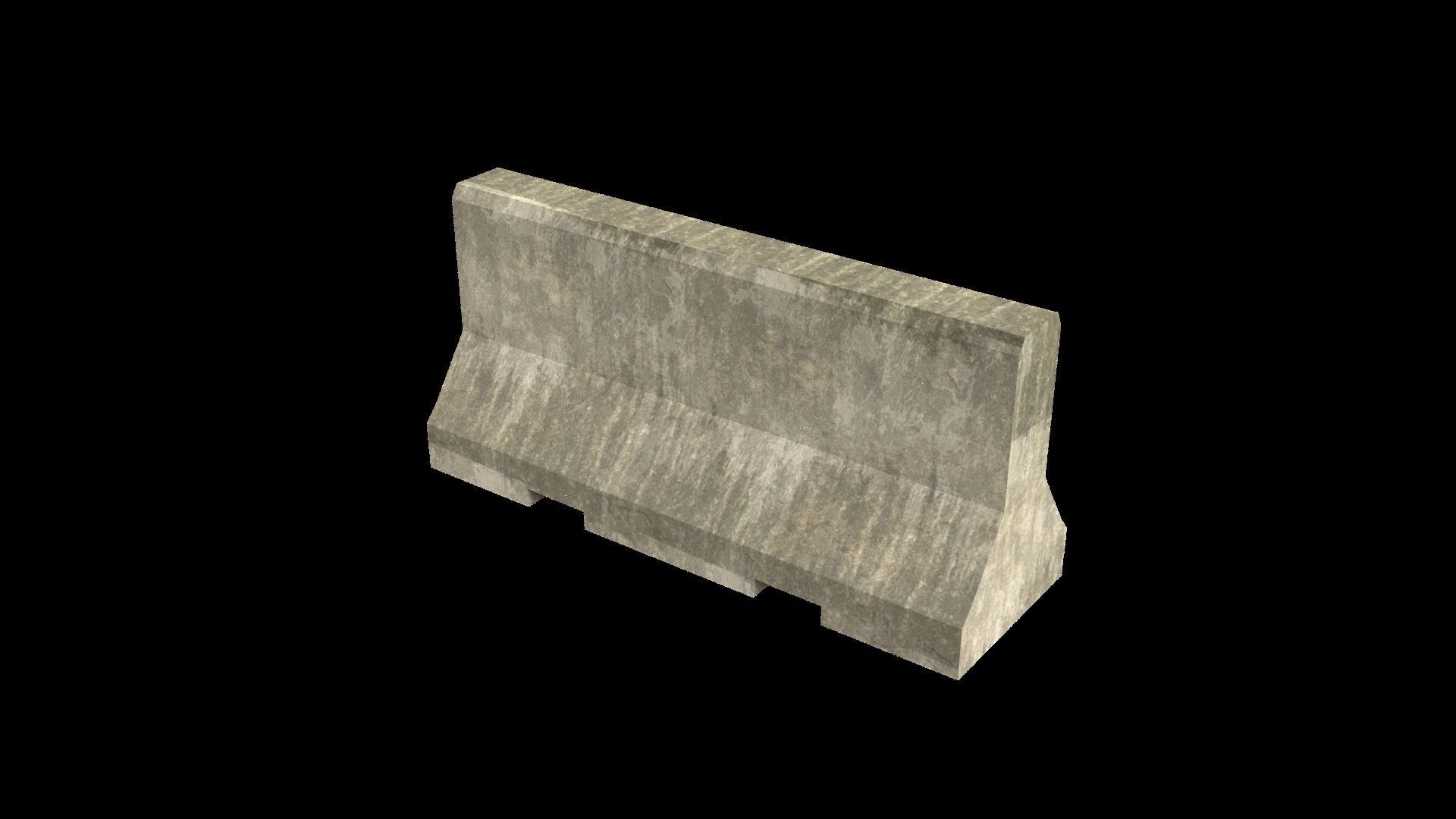 Jersey Barrier Low-poly 3D model_19