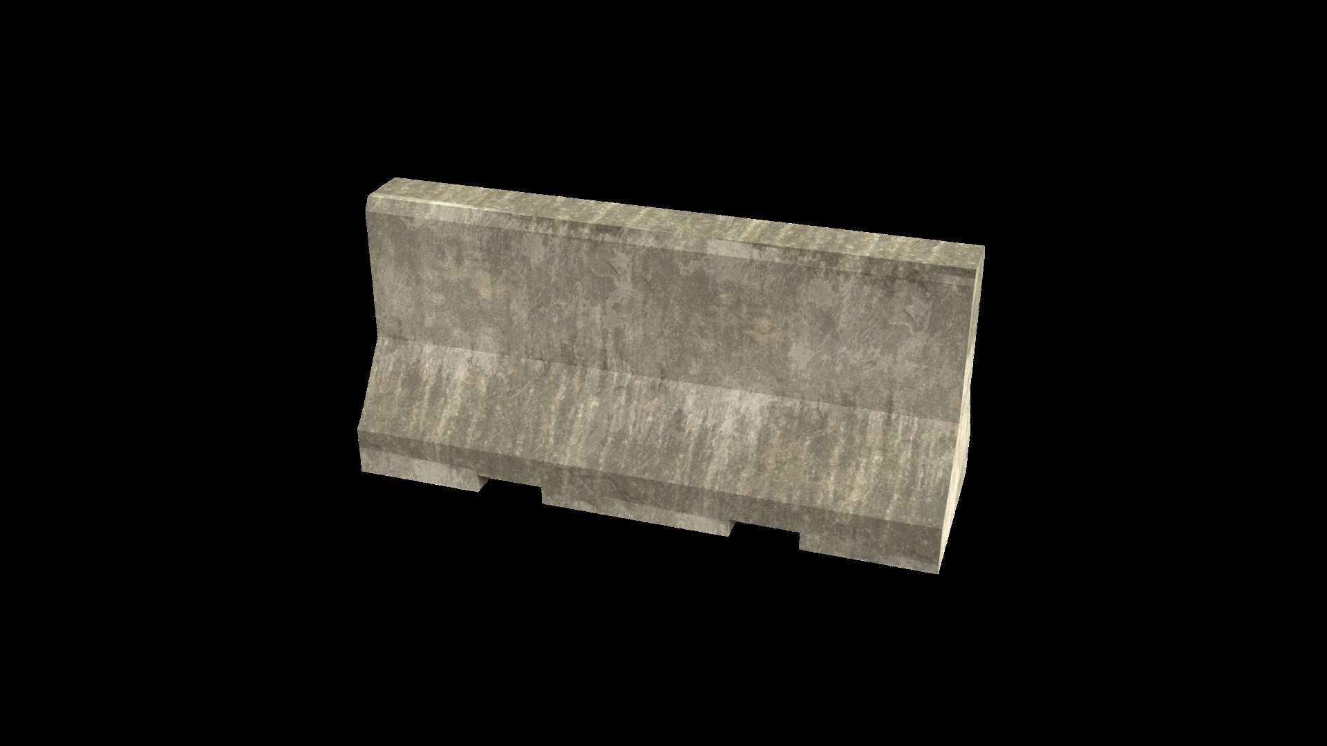 Jersey Barrier Low-poly 3D model_20