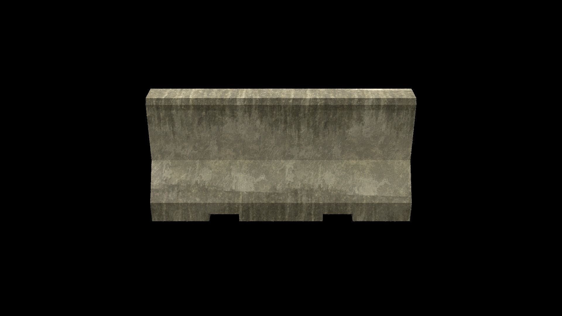 Jersey Barrier Low-poly 3D model_11