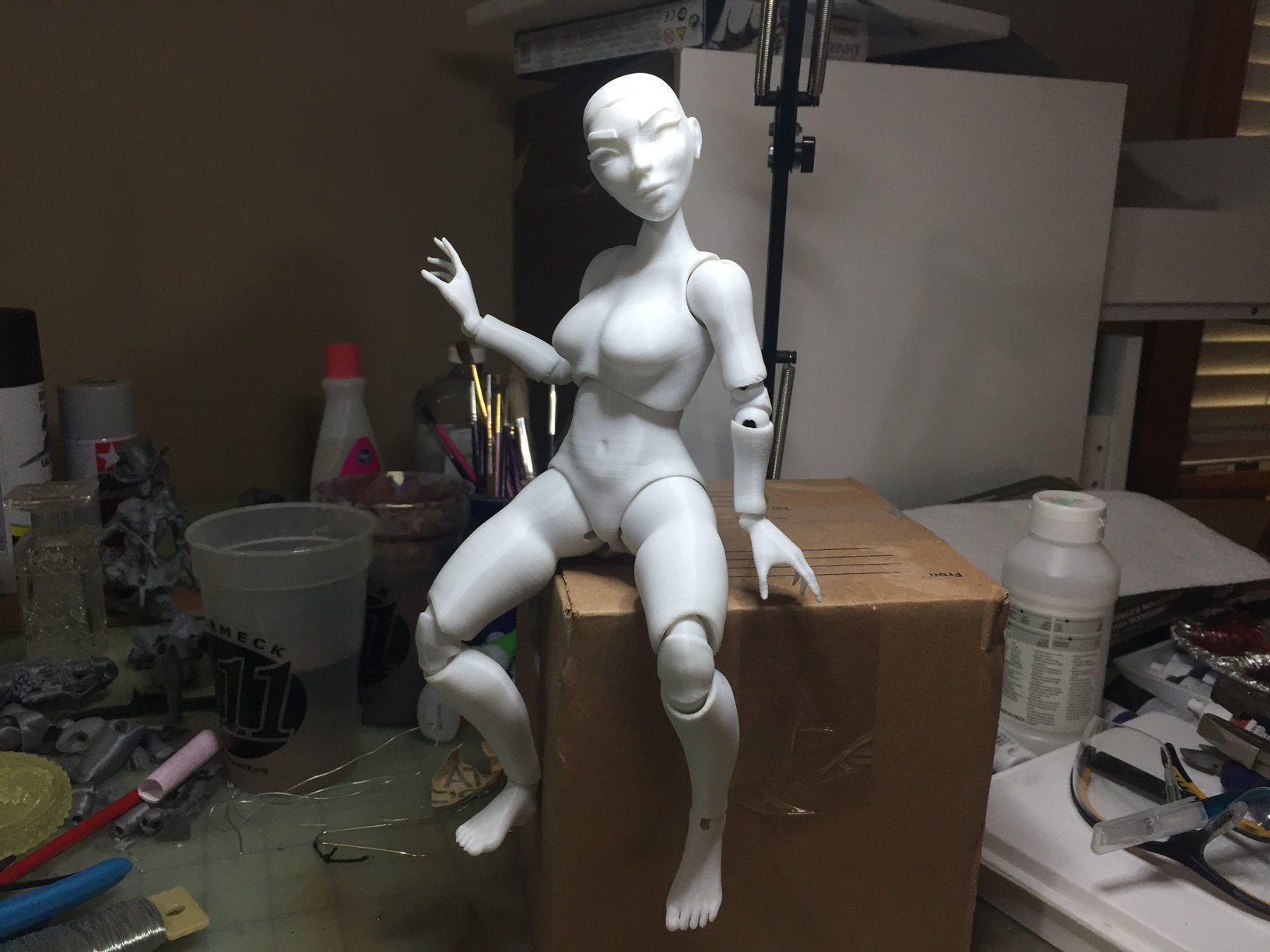 Ball Jointed Doll Female 3D print model 3D print model_3