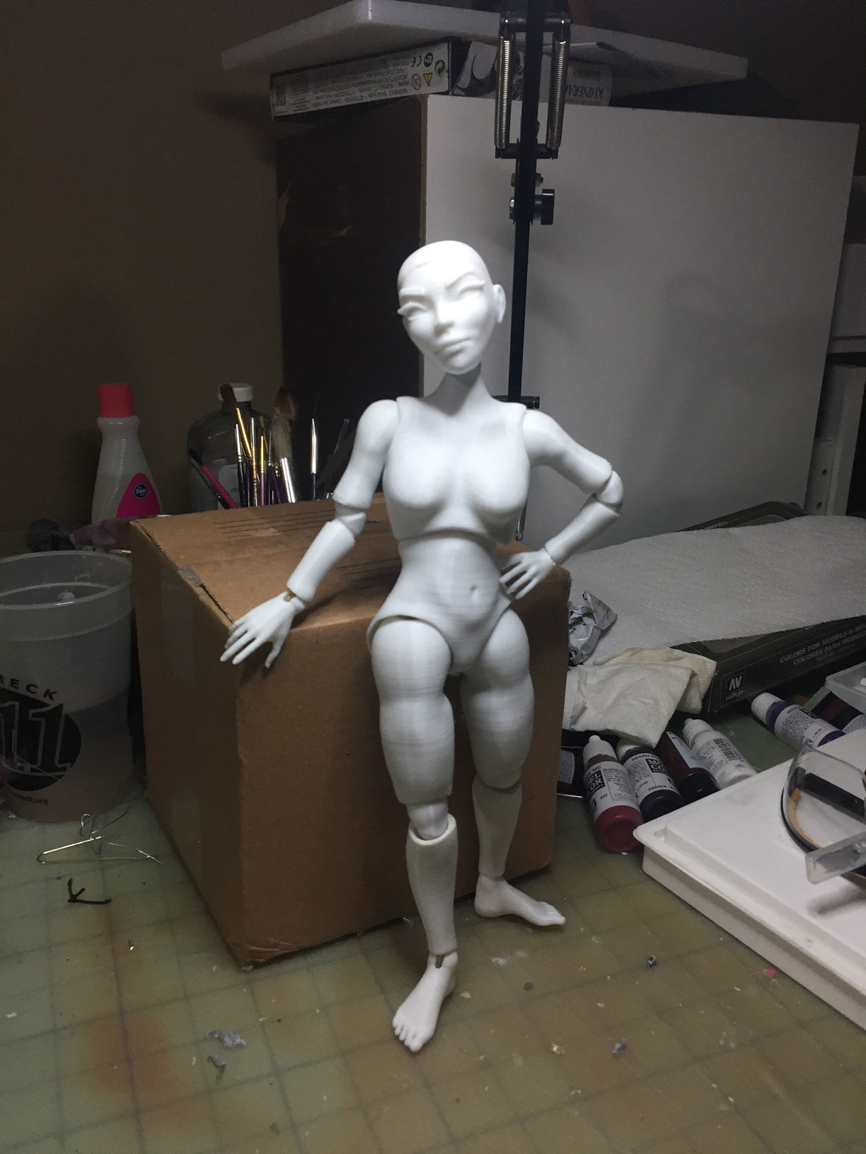 Ball Jointed Doll Female 3D print model 3D print model_1