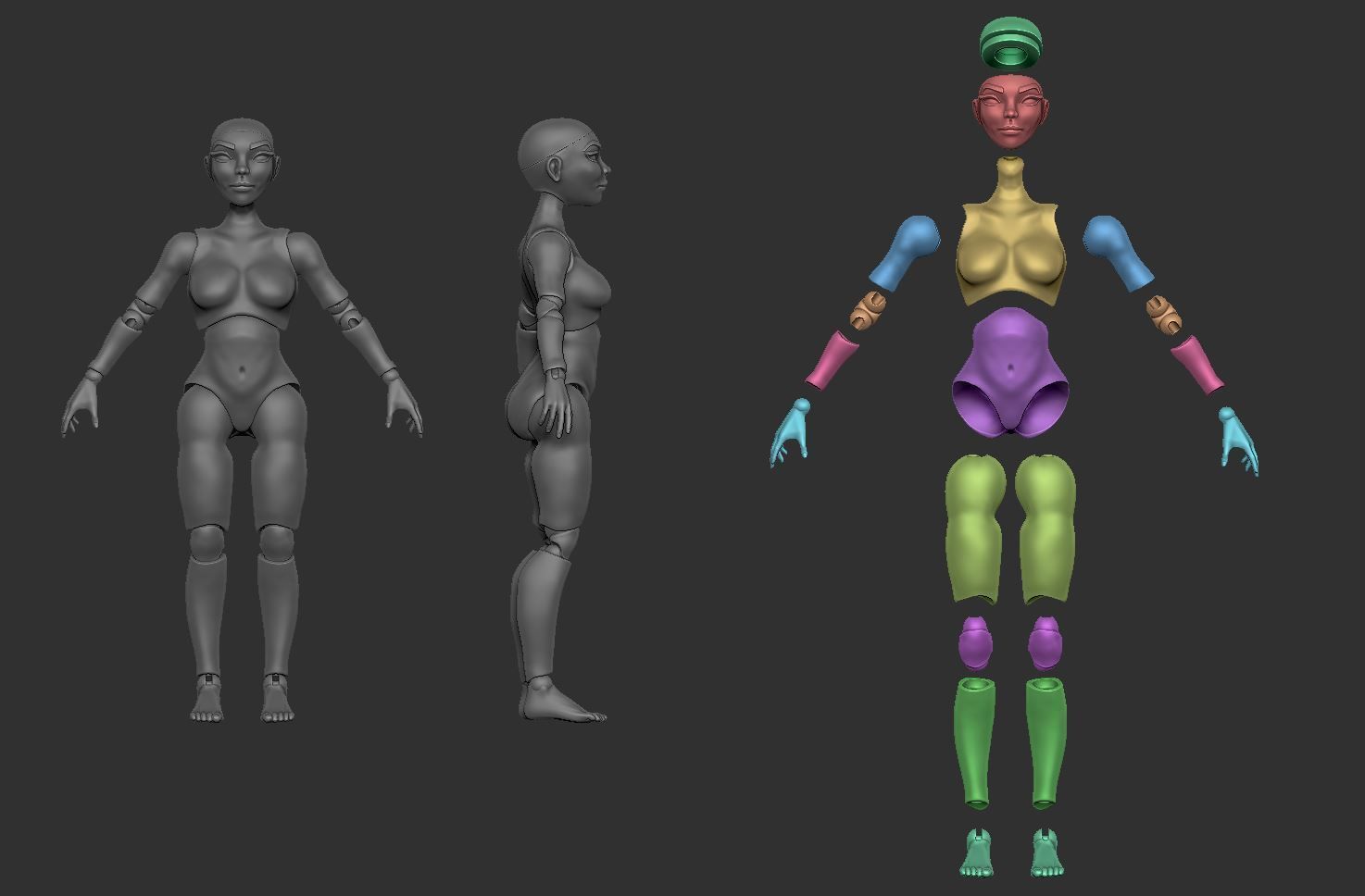 Ball Jointed Doll Female 3D print model 3D print model_12